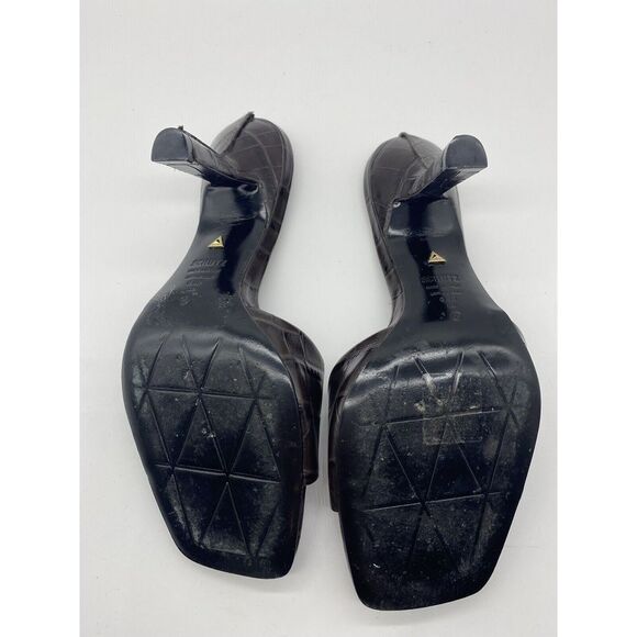 Schutz Womens Black Posseni High Heel Slip On Stiletto Sandals Sz US 6.5B - Picture 5 of 6